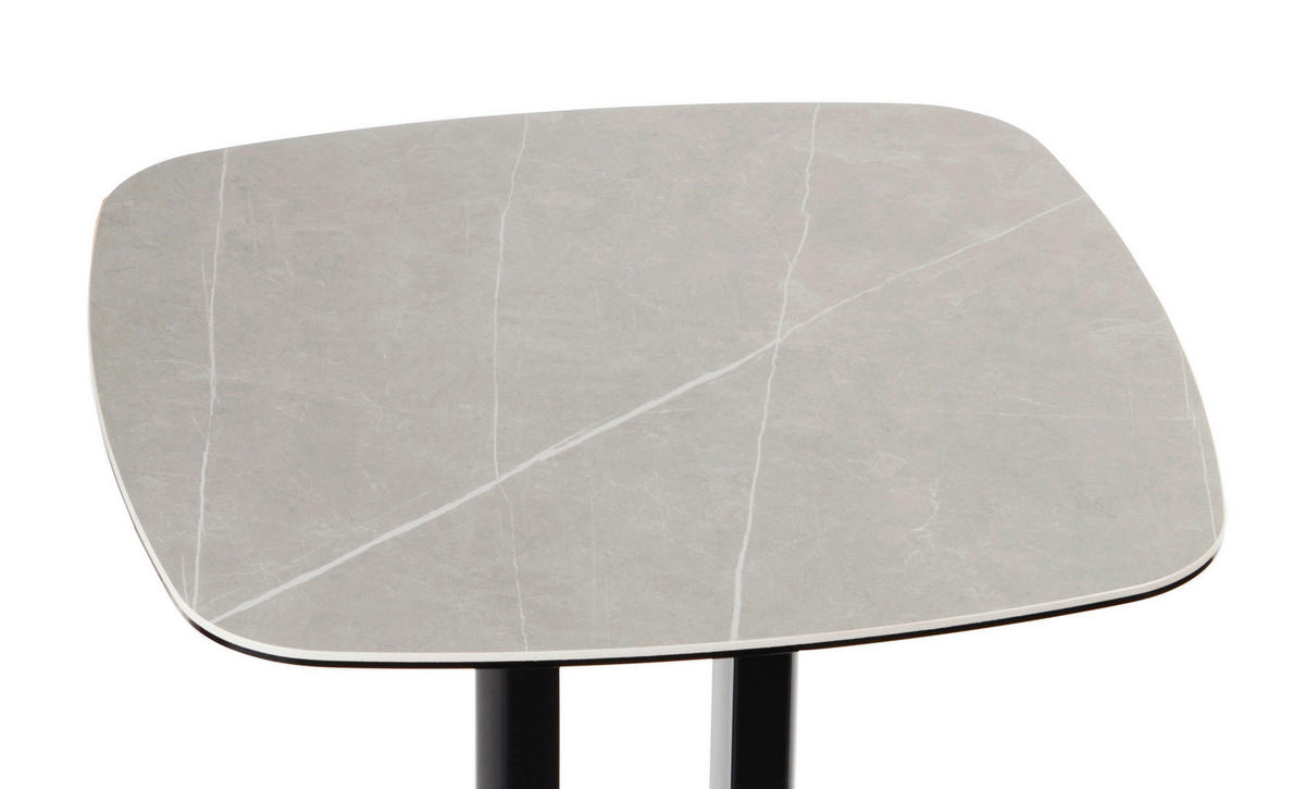 BARTISCH  - Schwarz/Grau, Design, Glas/Keramik (70/70/105cm) - Novel