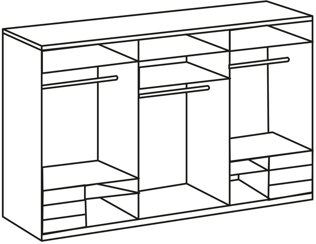 SCHWEBETÜRENSCHRANK in Sahara  - Schwarz/Sahara, Konventionell, Glas/Holzwerkstoff (300/236/65cm) - Hom`in
