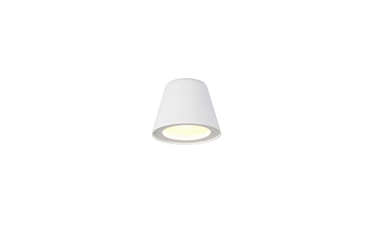 AUßENWANDLEUCHTE Beni 11.5/11/14.5 cm  - Klar/Weiß, Design, Glas/Metall (11.5/11/14.5cm) - Trio Leuchten