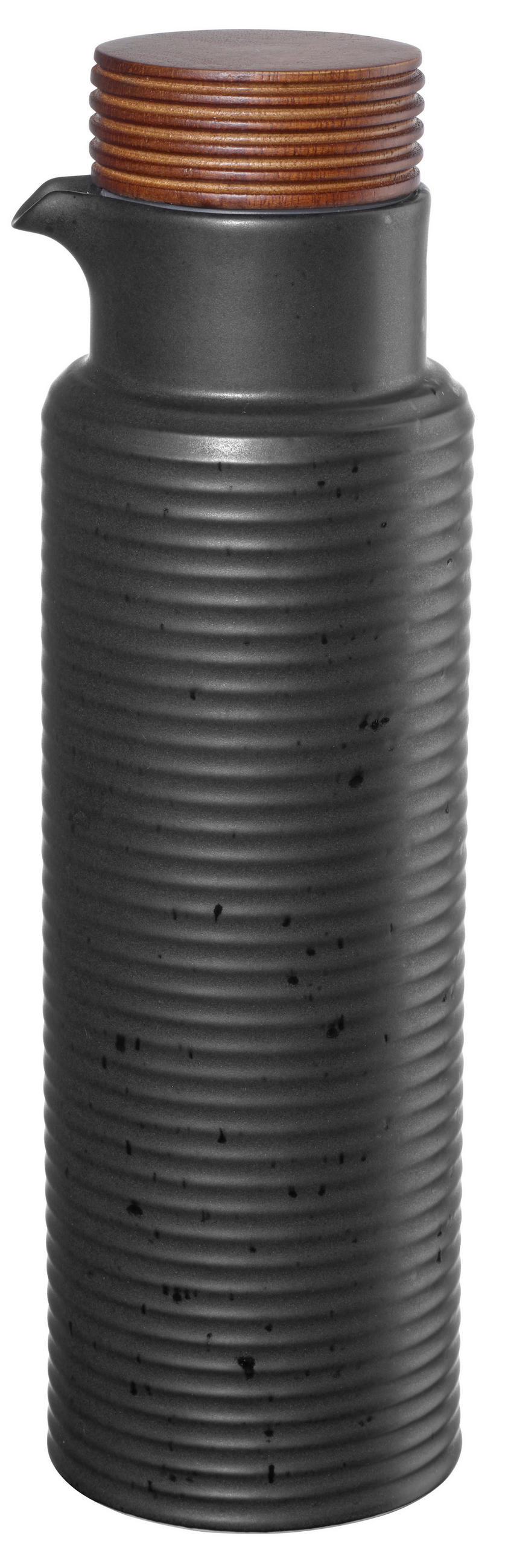 ESSIG-/ÖLFLASCHE - Schwarz, Basics, Keramik (6,5/22cm) - ASA