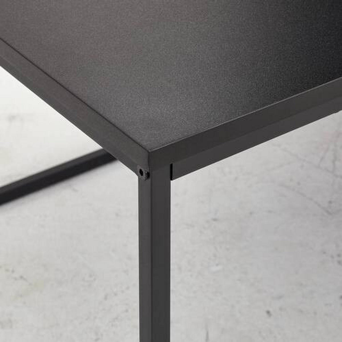 Couchtisch Sun in Metall, Holzwerkstoff 110/60/45 cm  - Schwarz, Design, Holzwerkstoff/Metall (110/60/45cm) - MID.YOU