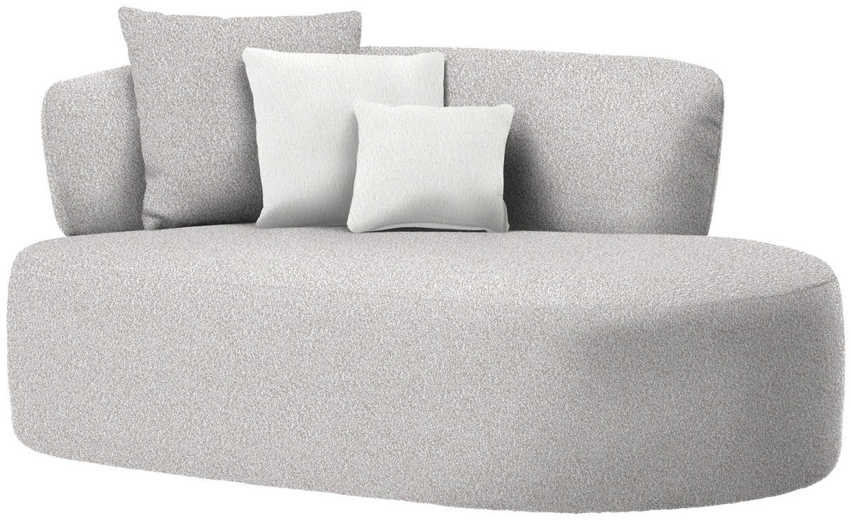 RÉCAMIERE in Bouclé Creme, Beige  - Beige/Creme, MODERN, Kunststoff/Textil (166/86/105cm) - Hom`in