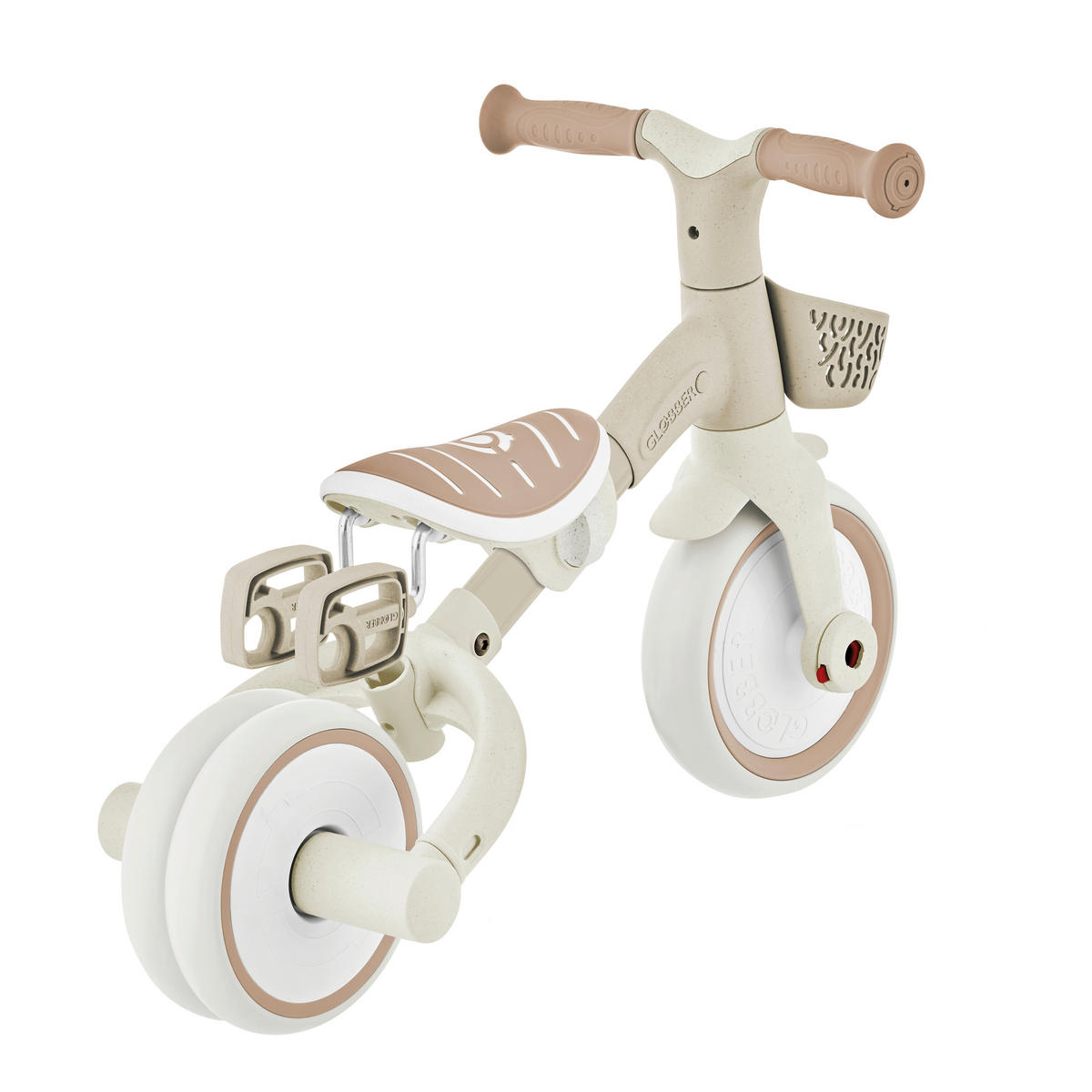 DREIRAD LEARNING TRIKE 2in1 PLUS ECO  - Taupe, Basics, Kunststoff (62.2/42,1/84,3kg) - GLOBBER