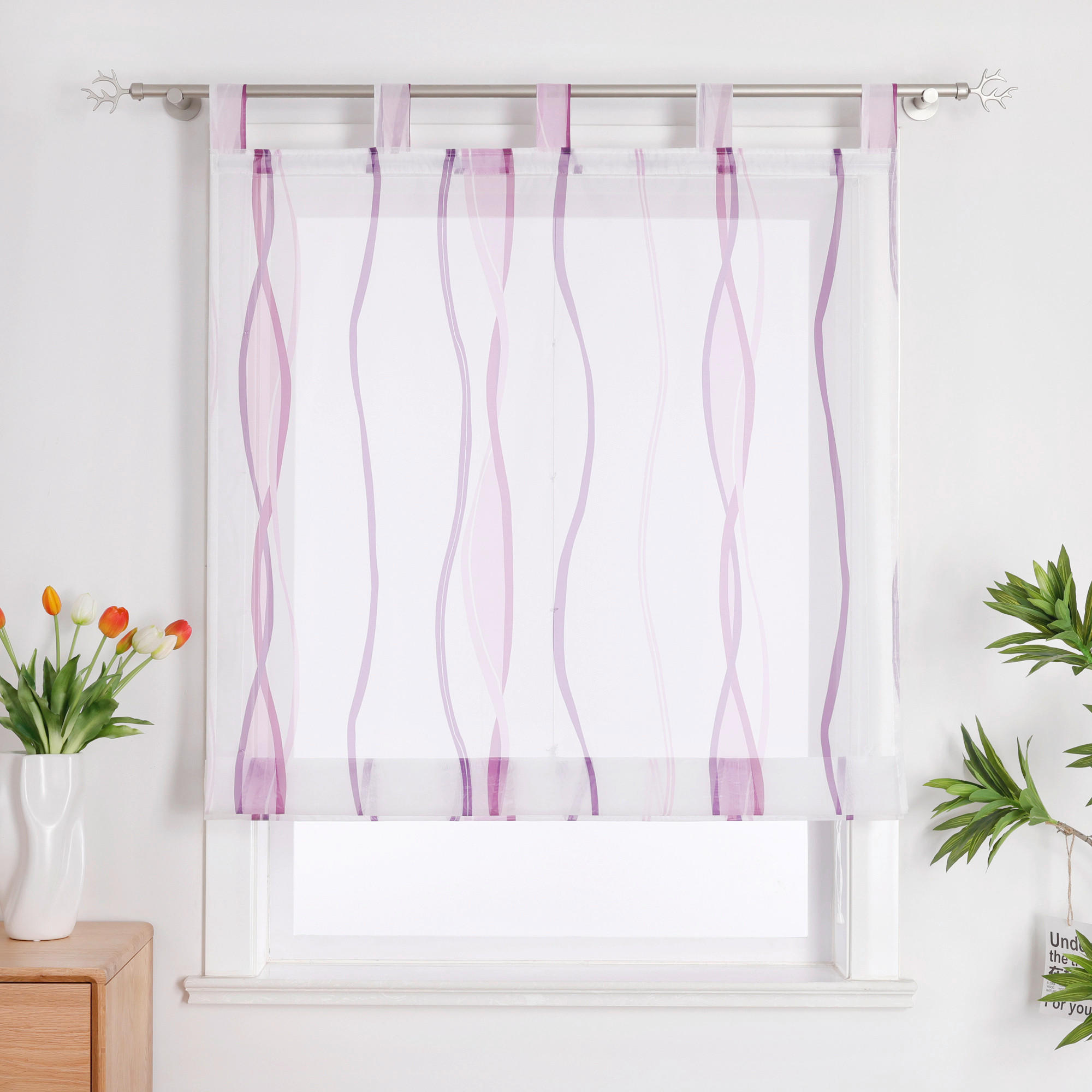 FALTROLLO  transparent  100/140 cm    - Weiß Hochglanz/Violett, Basics, Textil (100/140cm)