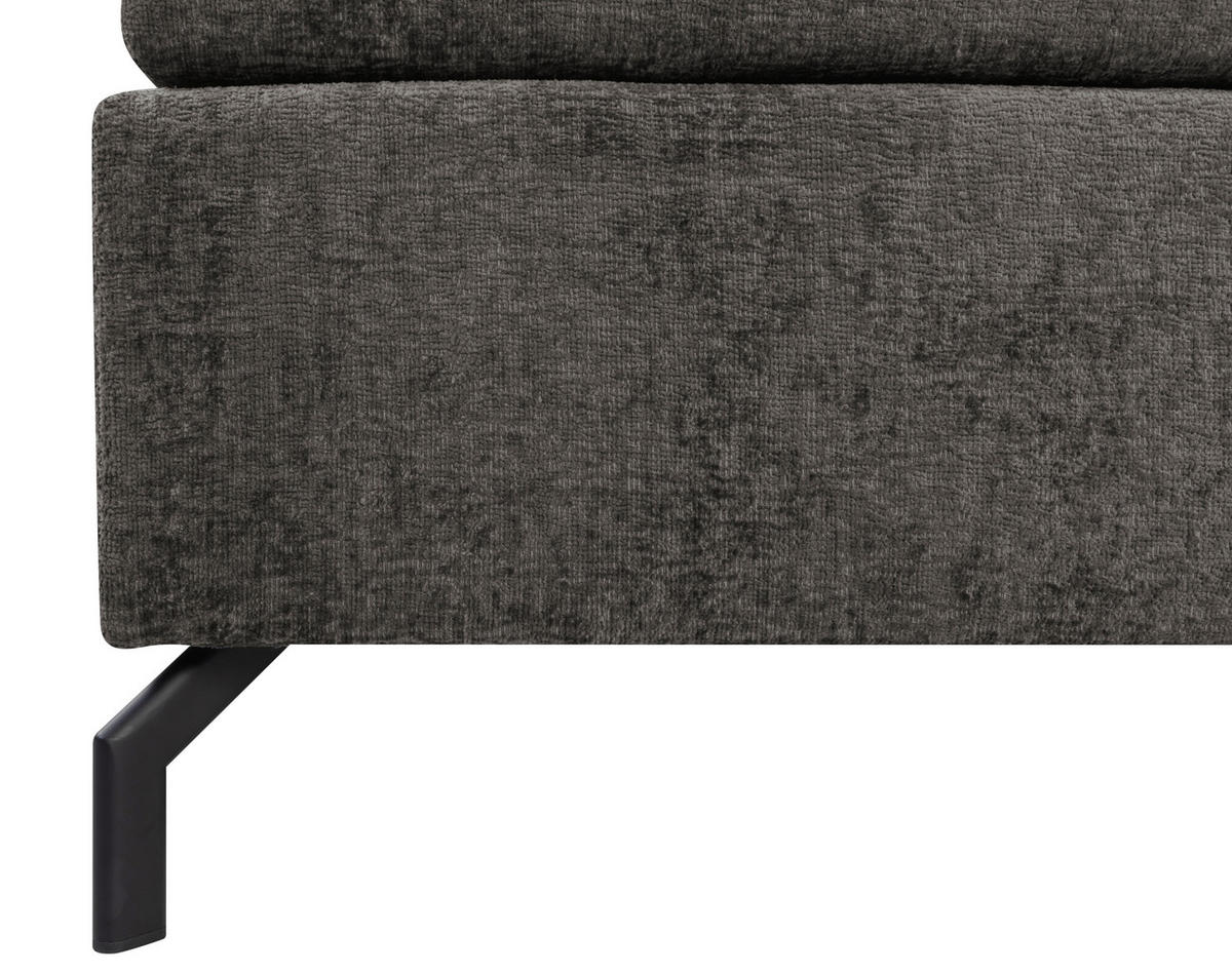 BOXSPRINGBETT 140/200 cm  in Dunkelbraun  - Dunkelbraun/Schwarz, Design, Textil/Metall (140/200cm) - Esposa