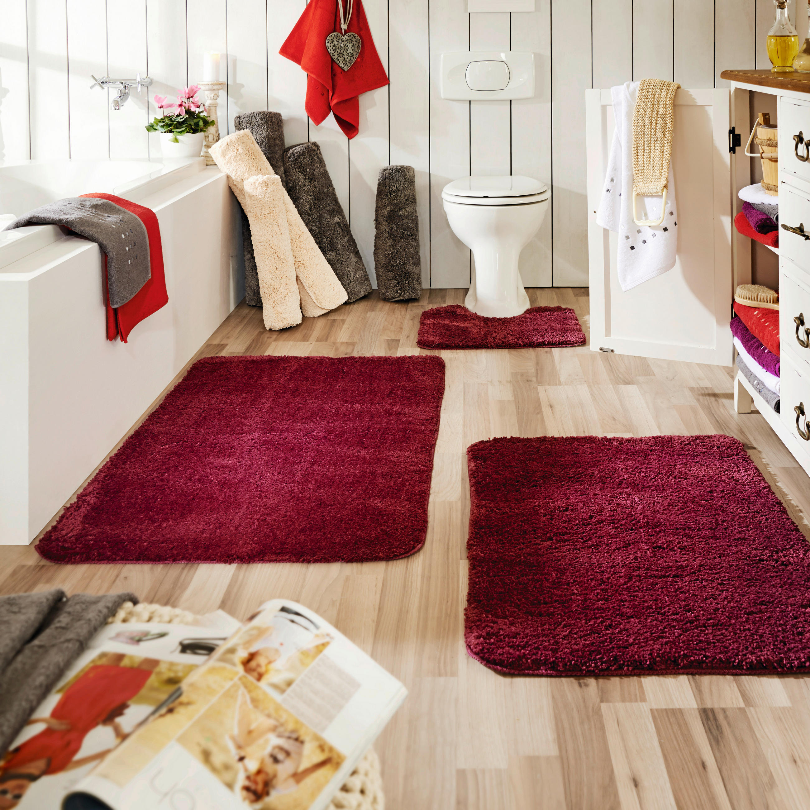 KOUPELNOVÁ PŘEDLOŽKA, 50/50 cm - šedohnědá, Basics, textil/plast (50/50cm) - Esposa