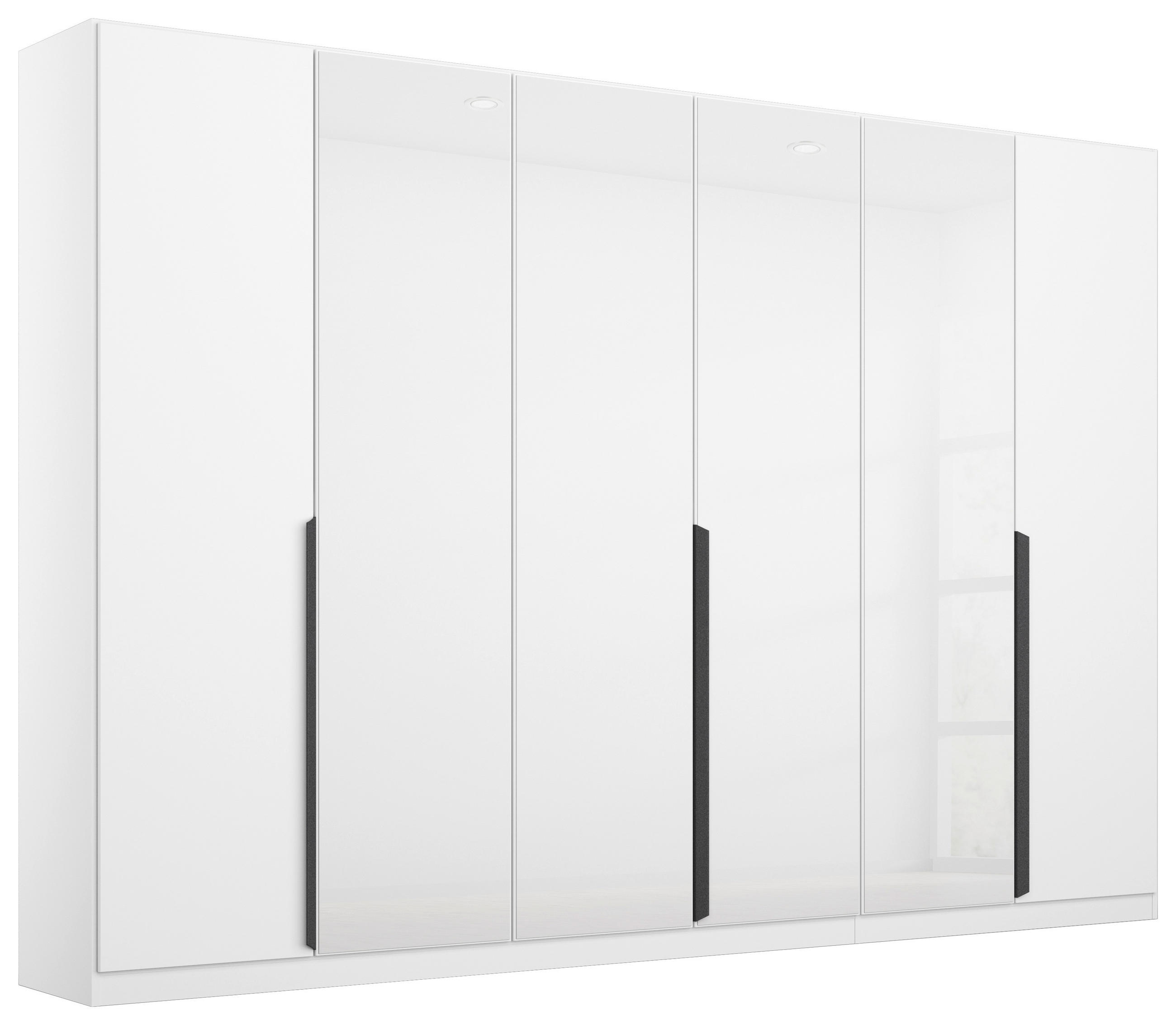 ŠATNÍ SKŘÍŇ S OTOČNÝMI DVEŘMI, bílá, vysoce lesklá bílá, 271/210/54 cm - bílá/šedá, Moderní, kov/kompozitní dřevo (271/210/54cm) - Rauch Möbel