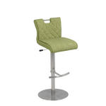 BARHOCKER in Metall, Textil Grün, Edelstahlfarben  - Edelstahlfarben/Grün, Design, Textil/Metall (42/105/43cm) - Dieter Knoll