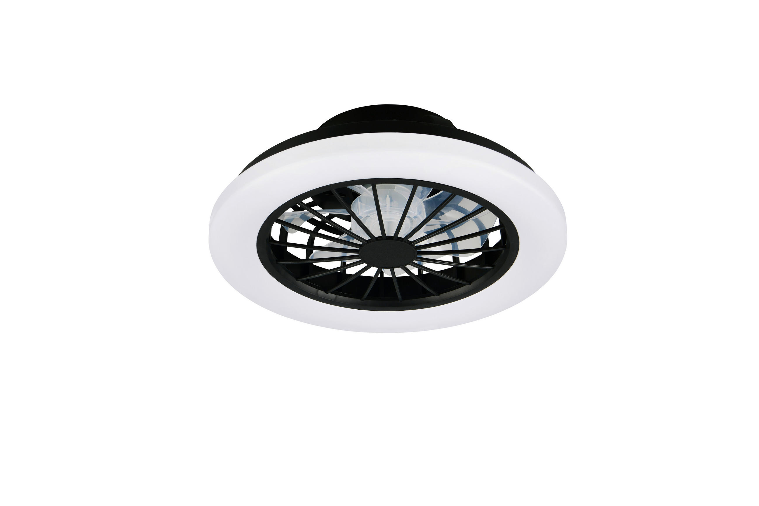 DECKENVENTILATOR - Klar/Schwarz, Design, Kunststoff/Metall (38/14cm)