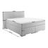 BOXSPRINGBETT "PRINZ" Lederlook 140/200 cm INKL. Topper - Silberfarben/Grau, Design, Holzwerkstoff/Textil (140/200cm) - Novel