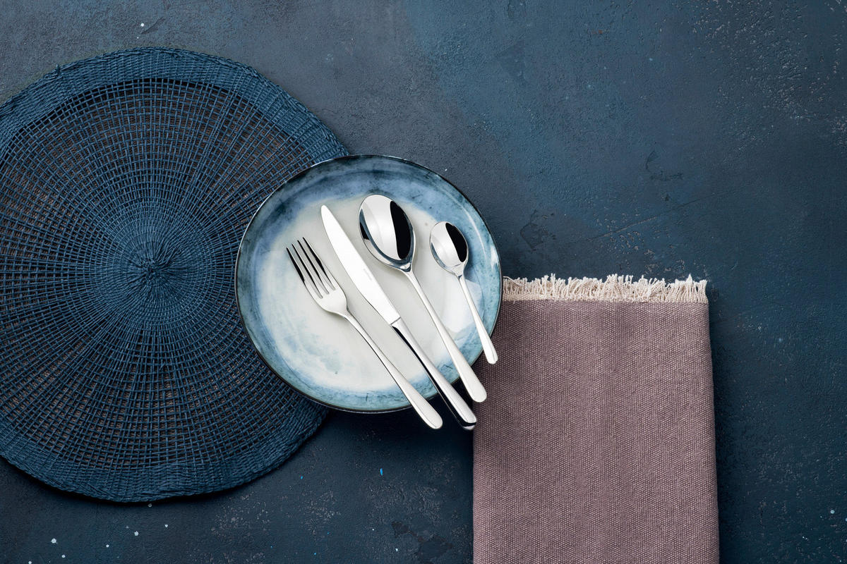 BESTECKSET Taste 24-teilig Edelstahl  - Silberfarben, Basics, Metall (30,3/32,7/5cm) - Sambonet