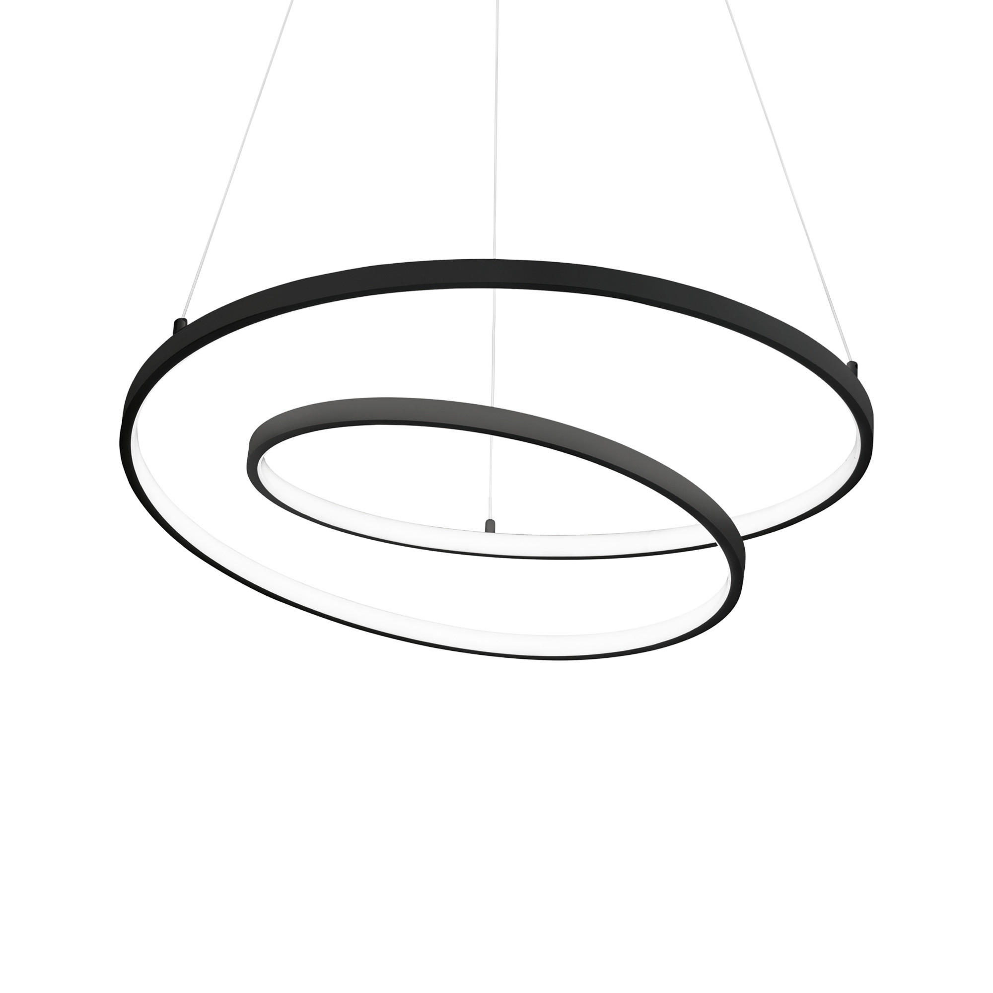 LED-HÄNGELEUCHTE 80/39/150 cm  - Schwarz, Design, Kunststoff/Metall (80/39/150cm) - Ideal Lux