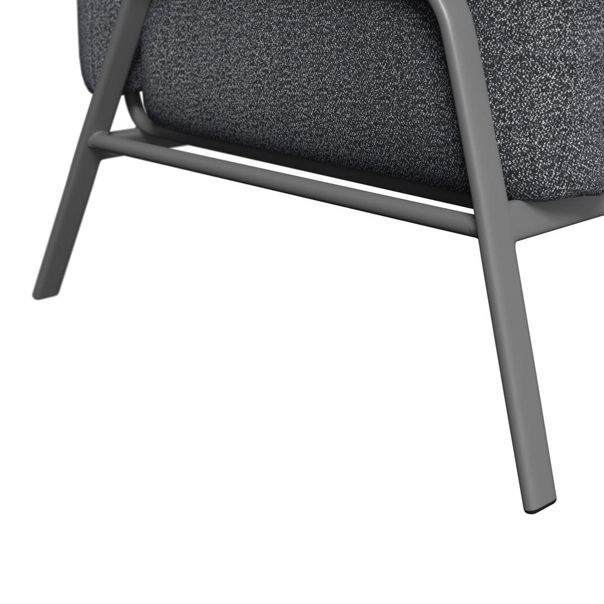 GARTENSET Webstoff Eisen  - Dunkelgrau/Anthrazit, Basics, Glas/Textil - Ambia Garden