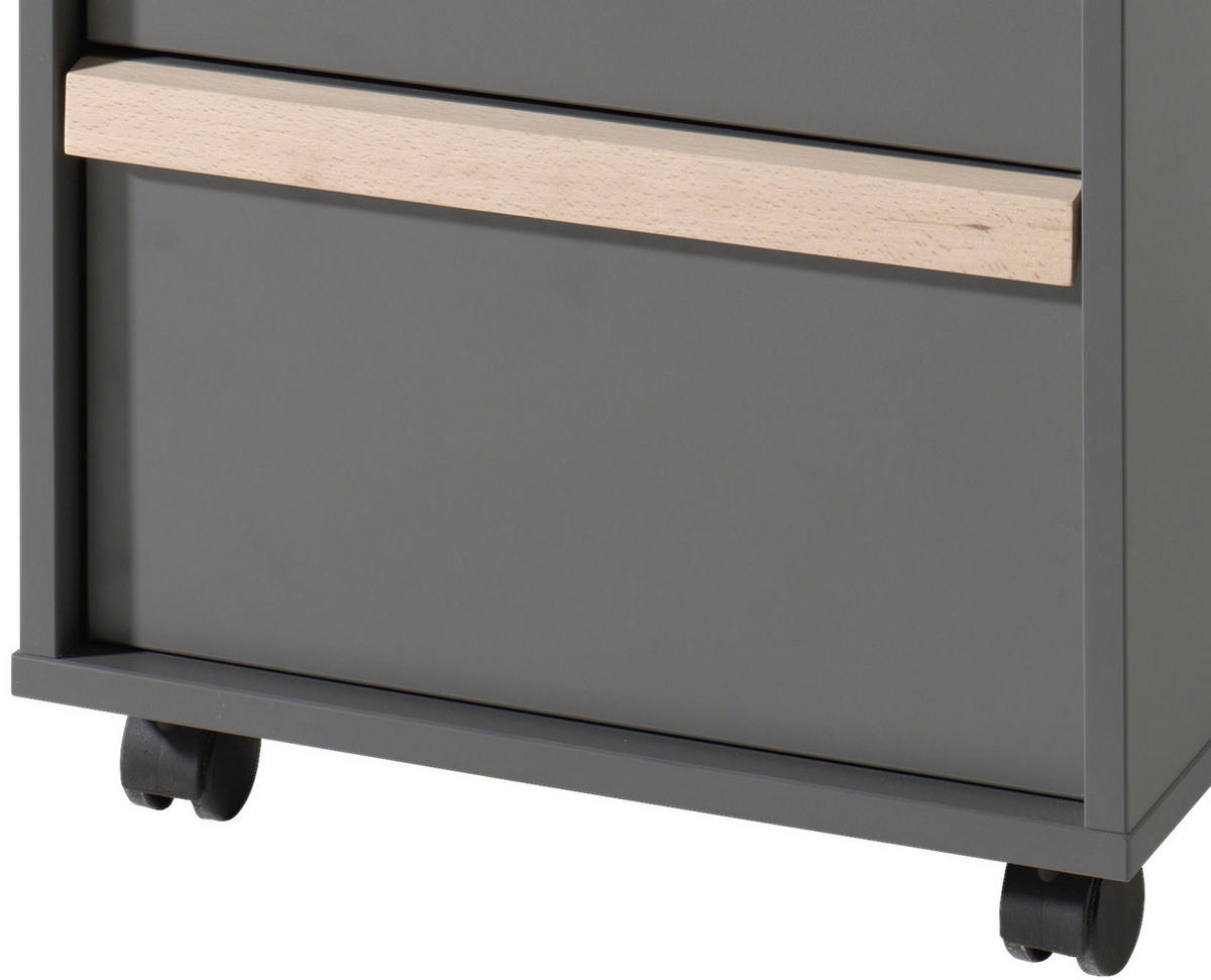 ROLLCONTAINER Anthrazit  - Anthrazit/Buchefarben, MODERN, Holz/Holzwerkstoff (48,1/60/44cm) - MID.YOU