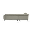 ECKSOFA in Struktur Greige 205/280 cm - Greige/Schwarz, Design, Textil/Metall (205/280cm) - Xora