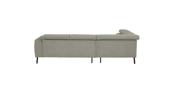 ECKSOFA in Struktur Greige 205/280 cm - Greige/Schwarz, Design, Textil/Metall (205/280cm) - Xora