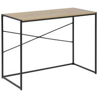 SCHREIBTISCH 100/45/75 cm  in Eichefarben  - Eichefarben/Schwarz, Trend, Holzwerkstoff/Metall (100/45/75cm) - MID.YOU
