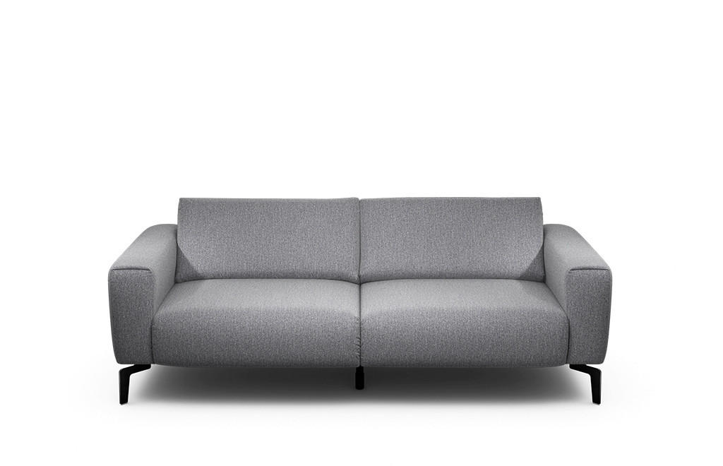 2,5-SITZER Chenille Anthrazit  - Anthrazit/Schwarz, Design, Textil/Metall (220/86/86-94cm) - SENSOO