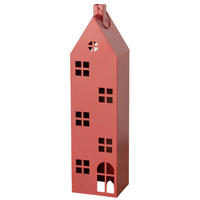 LATERNENHAUS - Rot, LIFESTYLE, Metall (24/20/95cm)