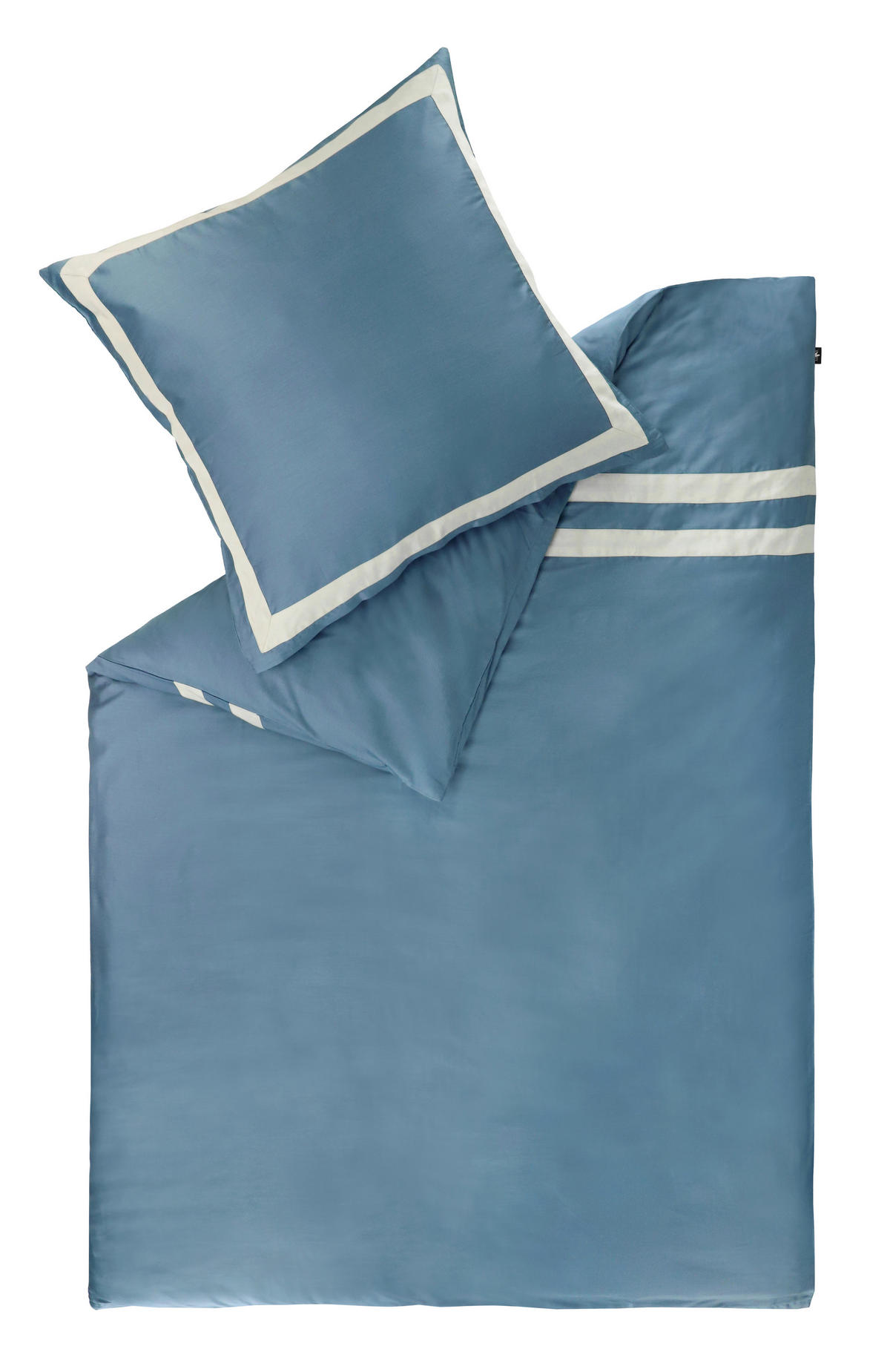 WENDEBETTWÄSCHE Marcel.Remus.Design - Son Vida blau Satin 135/200 cm  - Blau/Weiß, Design, Textil (135/200cm)