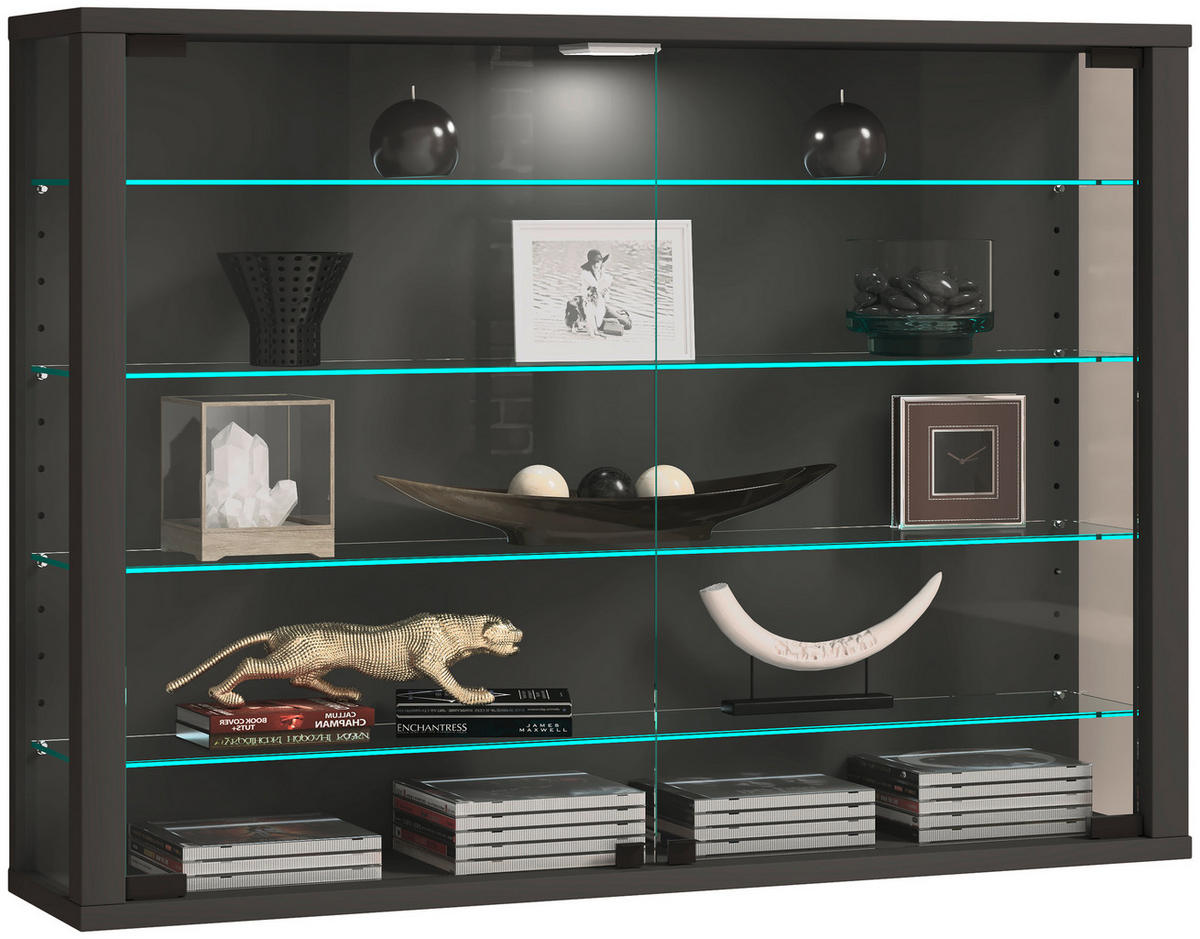 HÄNGEVITRINE in Anthrazit  - Anthrazit, Design, Glas/Holzwerkstoff (83/60/18cm) - MID.YOU