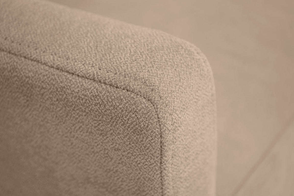 ECKSOFA in Chenille Hellbraun  - Hellbraun/Schwarz, Konventionell, Holz/Textil (159/221cm) - Carryhome