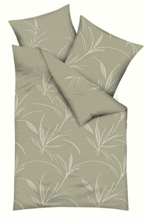 POSTELJNINA Organic 140/200 cm bombažni flanel kaki  - kaki, Basics, tekstil (140/200cm) - Kaeppel