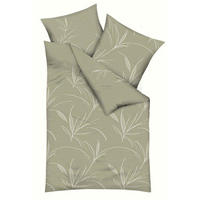 POSTELJNINA Organic 140/200 cm bombažni flanel kaki  - kaki, Basics, tekstil (140/200cm) - Kaeppel