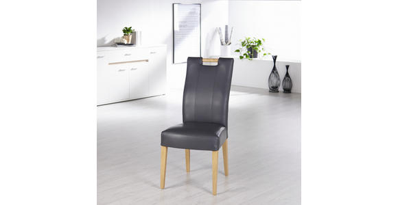 STUHL in Holz, Textil Grau, Buchefarben - Buchefarben/Grau, KONVENTIONELL, Holz/Textil (47/100/64cm) - Cantus