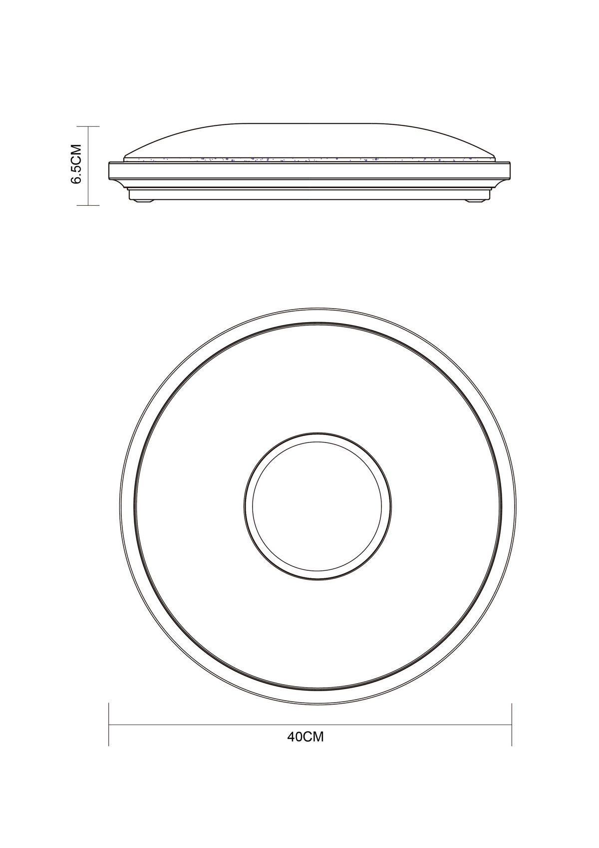LED-DECKENLEUCHTE 16 W  40/6,5 cm    - Basics, Kunststoff/Metall (40/6,5cm) - Globo