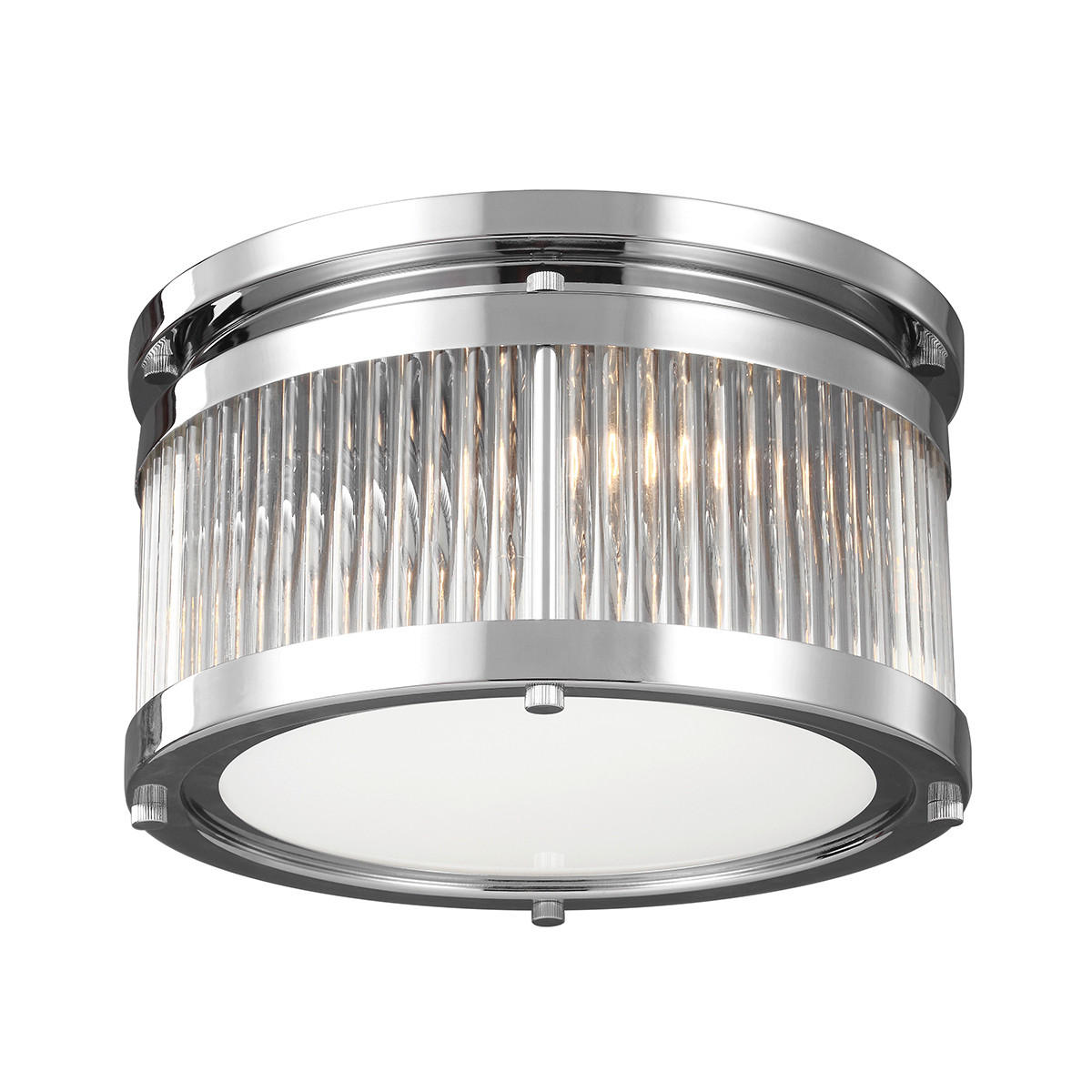 TAKLAMPA FÖR BADRUM Elstead Paulson 27.9/15.9  cm  - kromfärg, Klassisk, metall/glas (27.9/15.9 cm) - Elstead Lighting