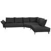 ECKSOFA in Echtleder Graphitfarben  - Schwarz/Graphitfarben, Design, Leder/Metall (340/272cm) - W.Schillig