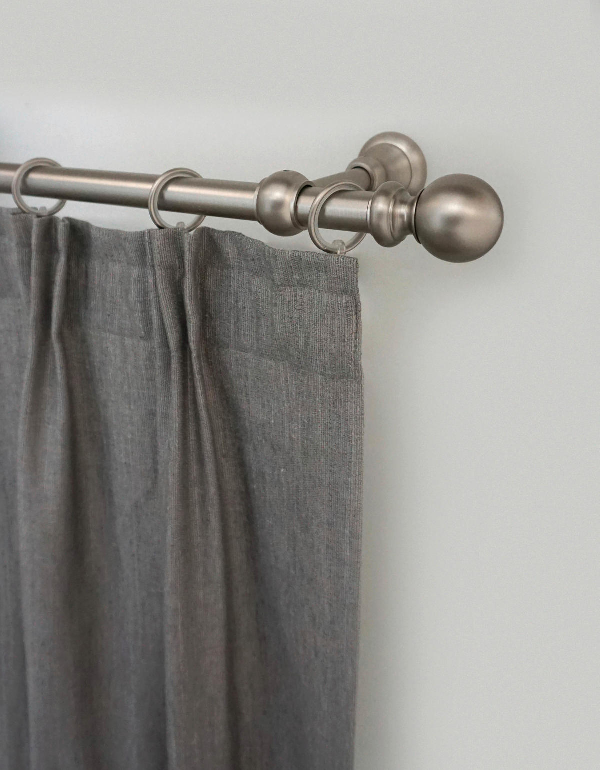 VORHANGSTANGE 225 cm  - Nickelfarben, KONVENTIONELL, Metall (225cm)