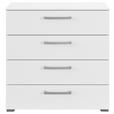 KOMMODE , 80/81/42 cm, 4 Schublade(n)  - Edelstahlfarben/Alufarben, Basics, Holzwerkstoff/Kunststoff (80/81/42cm) - Xora