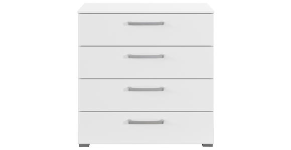 KOMMODE , 80/81/42 cm, 4 Schublade(n)  - Edelstahlfarben/Alufarben, Basics, Holzwerkstoff/Kunststoff (80/81/42cm) - Xora