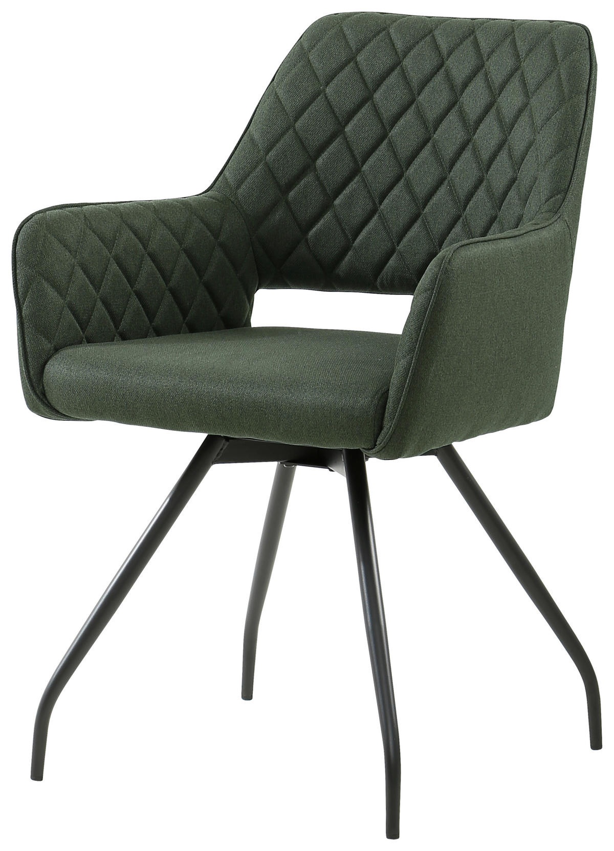 ARMLEHNSTUHL  in Eisen Leinenoptik  - Schwarz/Grün, KONVENTIONELL, Holz/Textil (57/85.5/60cm) - MID.YOU