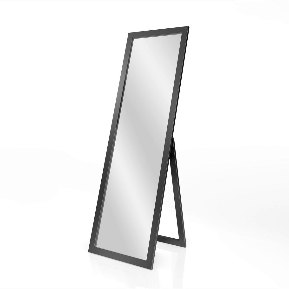 DEKOSPIEGEL  46/146 cm   in rechteckig  - Schwarz, Basics, Glas/Holz (46/146cm)