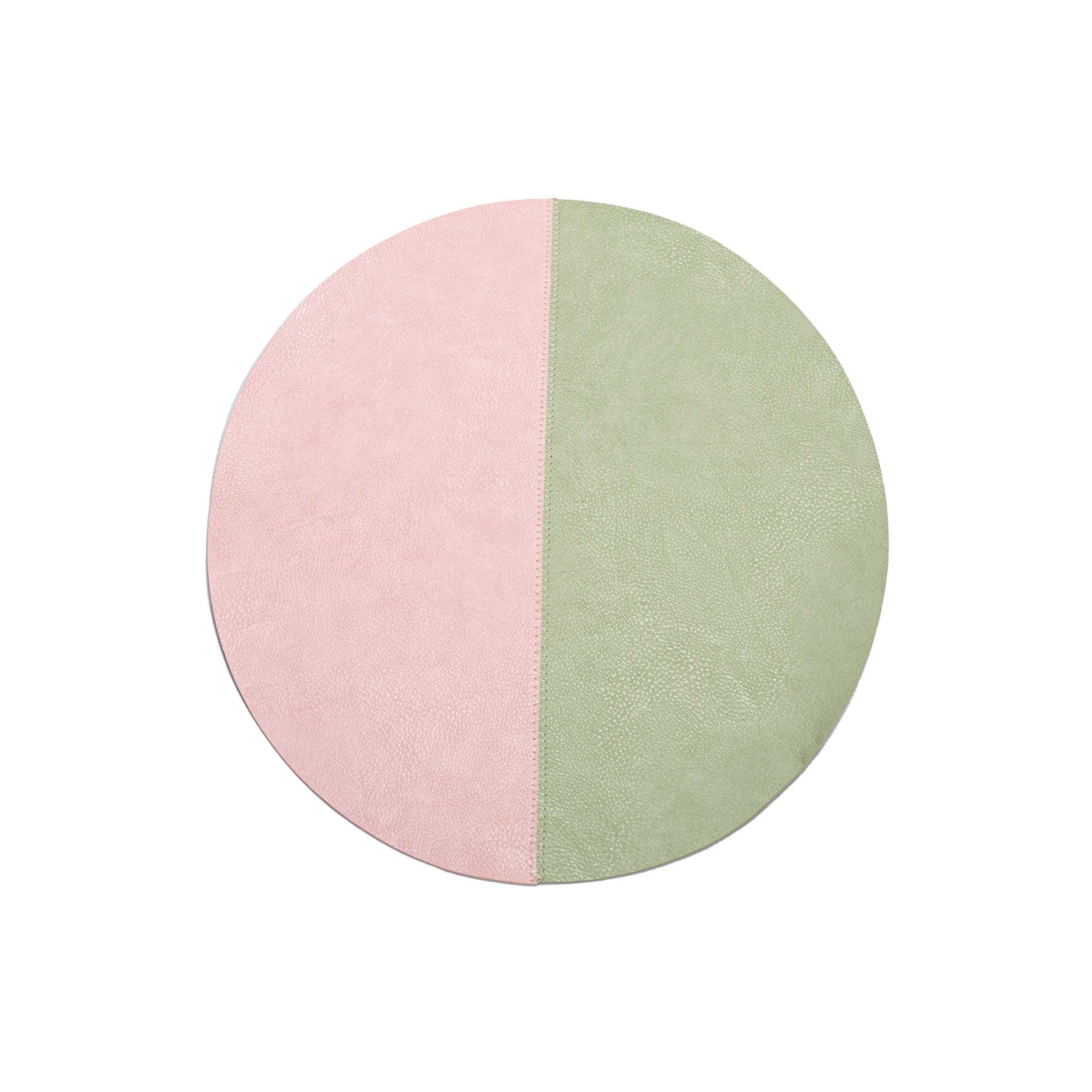 PLATZDECKCHEN Textil Lederlook Grün, Pink 38 cm  - Pink/Grün, LIFESTYLE, Textil (38cm) - Ambia Home