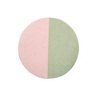 PLATZDECKCHEN Textil Lederlook Grün, Pink 38 cm  - Pink/Grün, LIFESTYLE, Textil (38cm) - Ambia Home