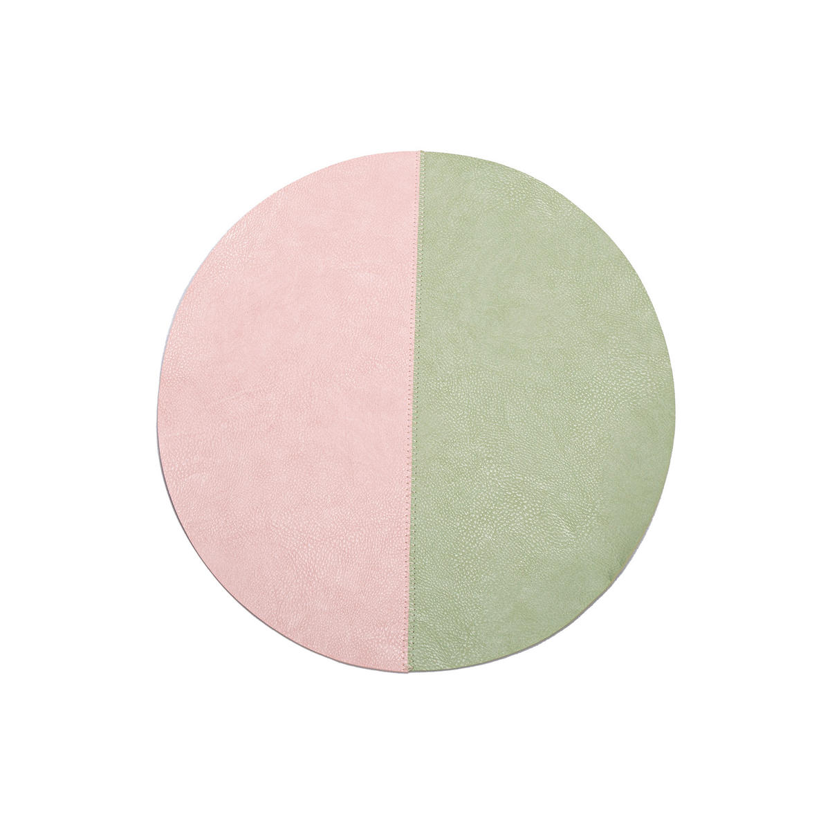 PLATZDECKCHEN Textil Lederlook Grün, Pink 38 cm  - Pink/Grün, LIFESTYLE, Textil (38cm) - Ambia Home