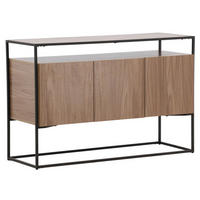SIDEBOARD 120/80/45 cm  - nötfärg/svart, Design, metall/trämaterial (120/80/45cm) - Niels Andersson