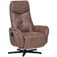 RELAXSESSEL in Leder Braun  - Anthrazit/Braun, Design, Leder/Metall (77/116/89cm) - Himolla