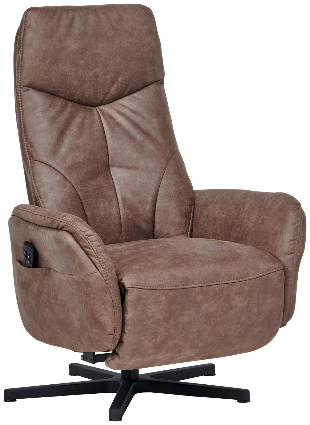 RELAXSESSEL in Leder Braun  - Anthrazit/Braun, Design, Leder/Metall (77/116/89cm) - Himolla