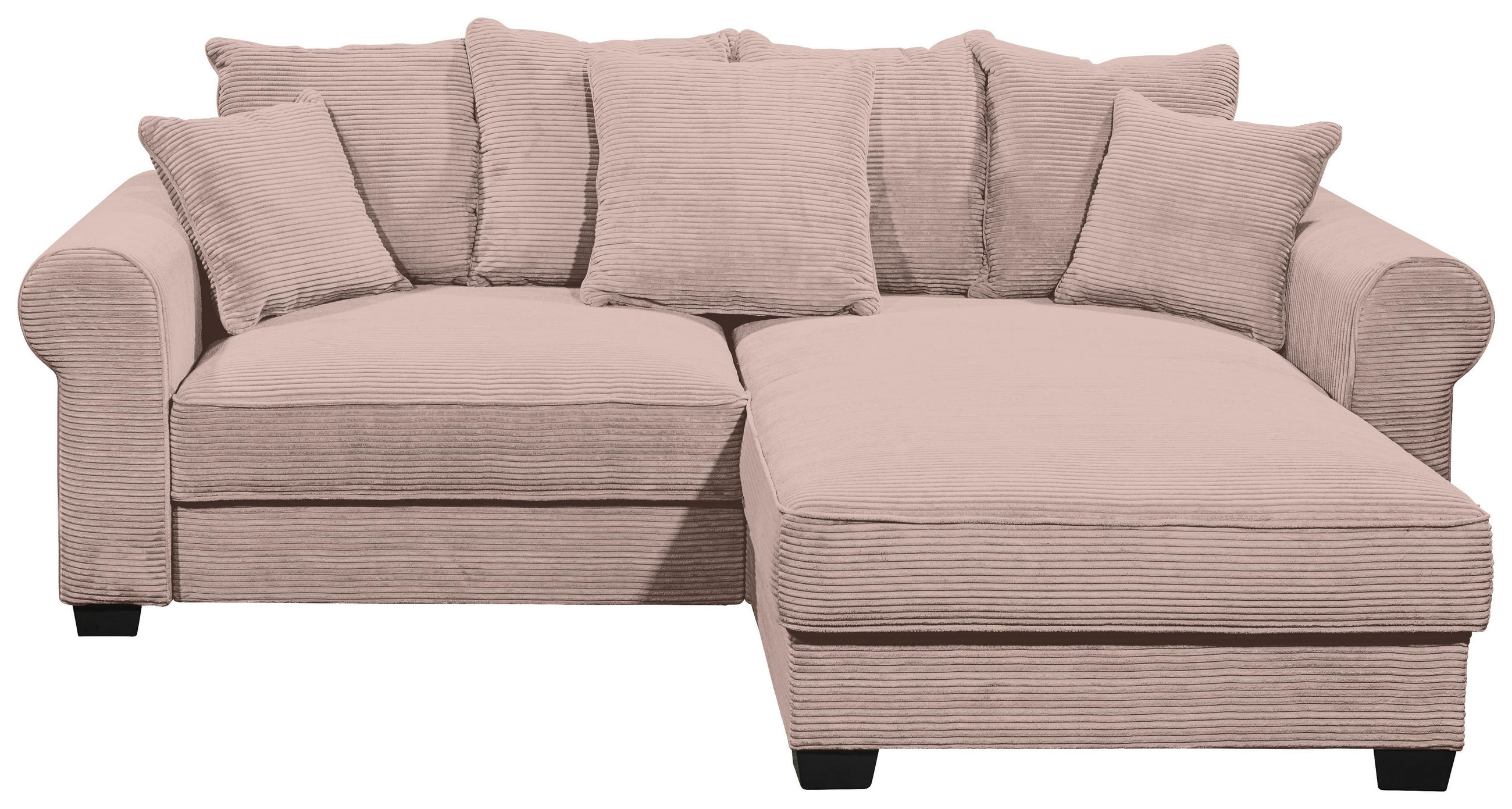 ROHOVÁ SEDAČKA, textil, ružová - čierna/ružová, Konventionell, textil/plast (255/185cm) - MID.YOU