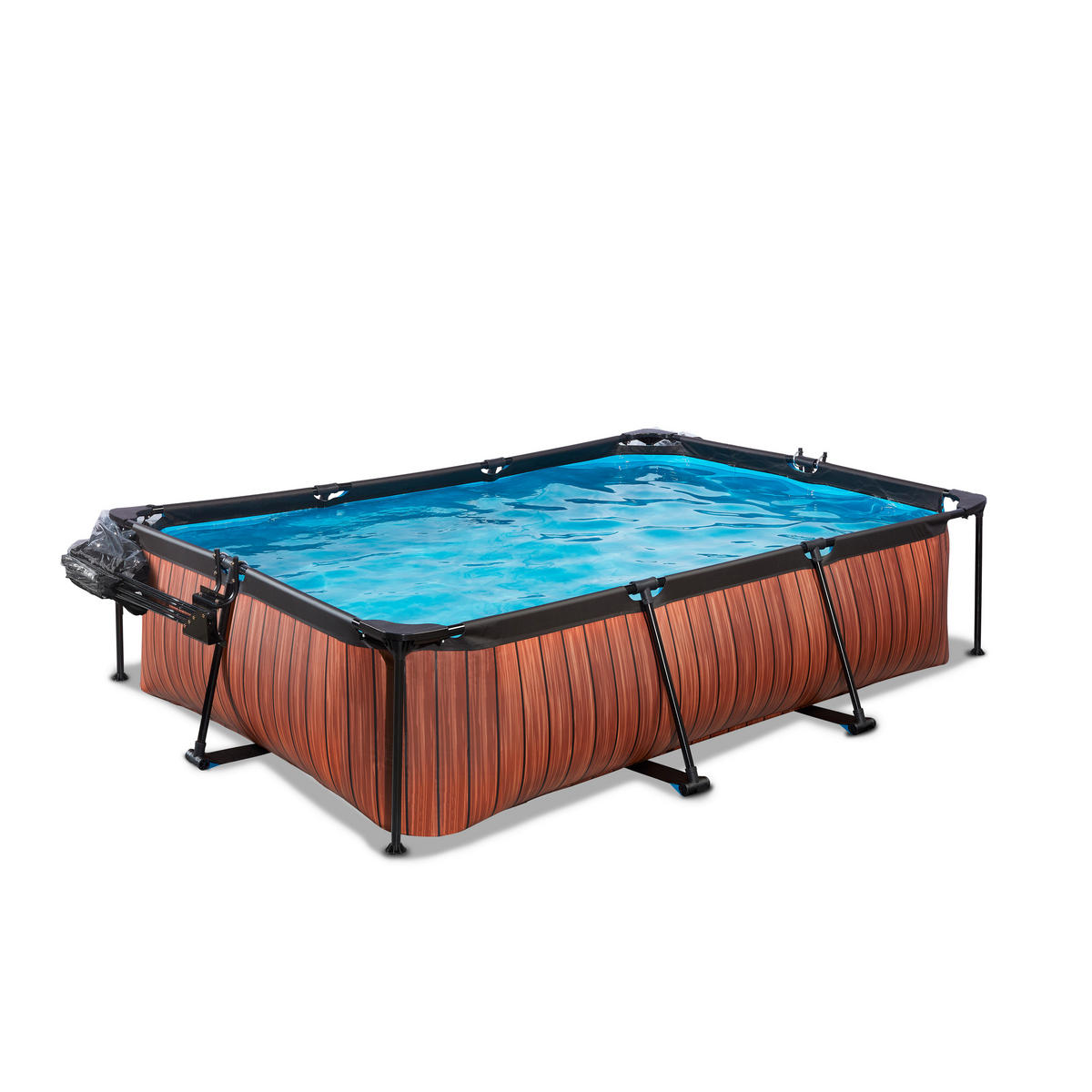 POOL-SET 300/200/65 cm  - Braun, KONVENTIONELL, Kunststoff (300/200/65cm) - EXIT Toys