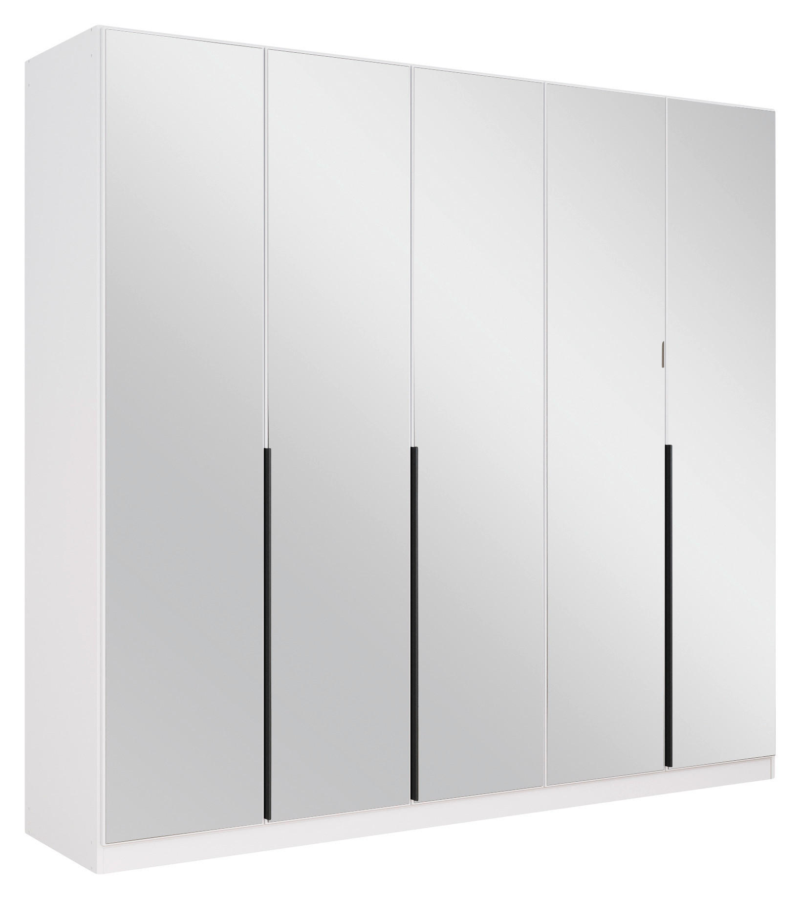 DREHTÜRENSCHRANK 226/210/54 cm 5-türig Weiß  - Weiß/Grau, MODERN, Holzwerkstoff/Metall (226/210/54cm) - Rauch Möbel