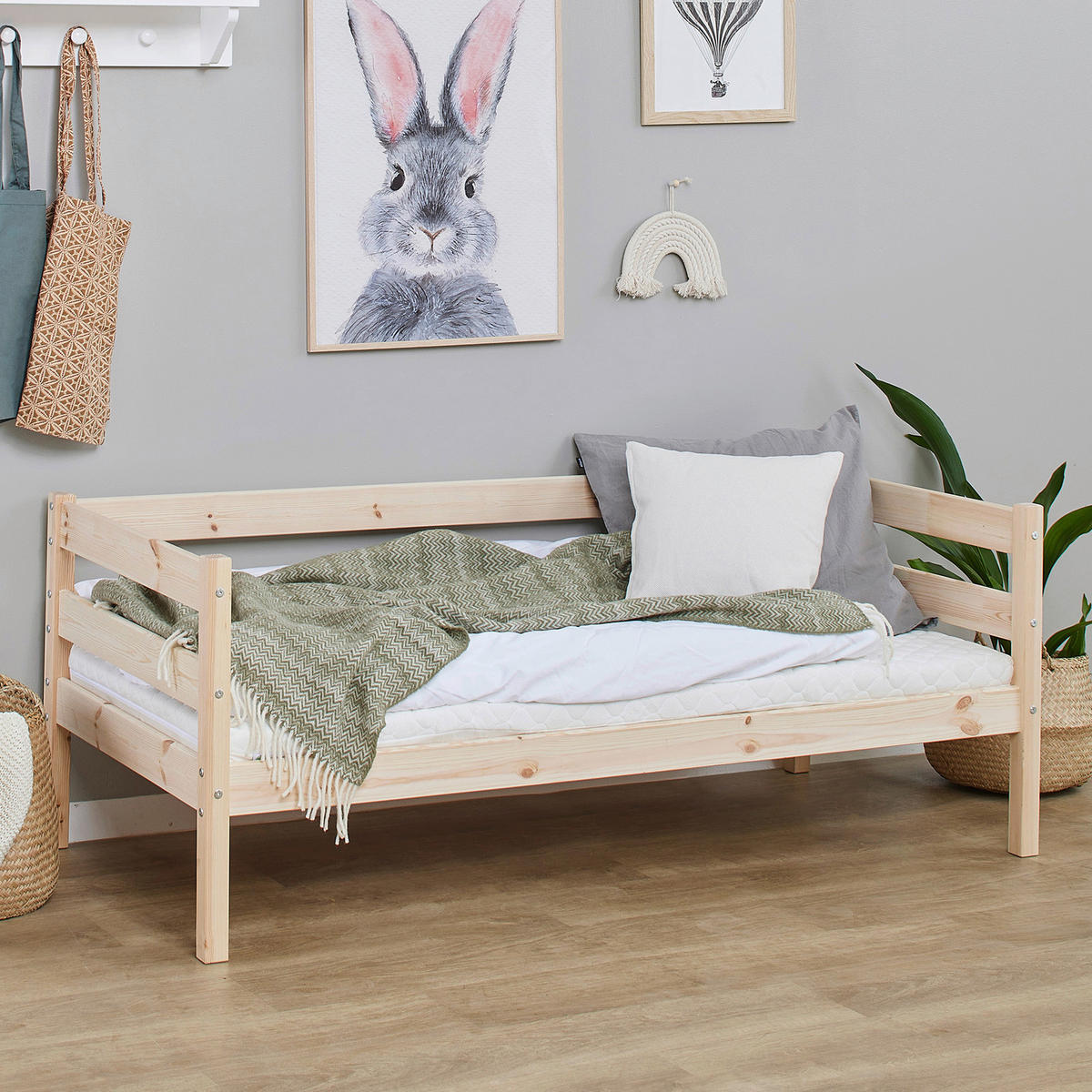 KINDER-/JUNIORBETT - Naturfarben/Kieferfarben, MODERN, Holz (70/160cm) - MID.YOU