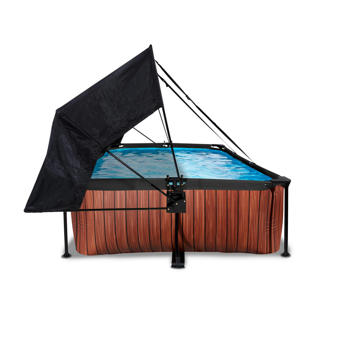 POOL-SET 343/251/65 cm  - Braun, KONVENTIONELL, Kunststoff (343/251/65cm) - EXIT Toys