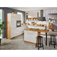 ECKKÜCHE 245/275 cm  in Eichefarben, Hellgrau  - Eichefarben/Hellgrau, MODERN, Holzwerkstoff (245/275cm) - Welnova