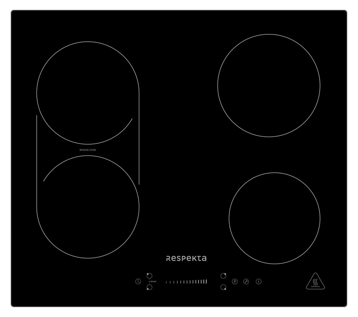BACKOFENSET ASET6006600I  - Schwarz, Trend, Glas/Metall (59,5/59/55cm) - Respekta